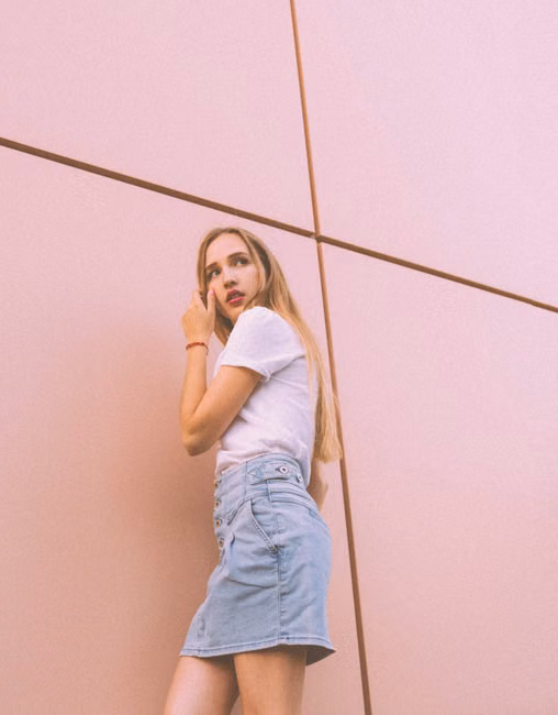 Saia Jeans Curta